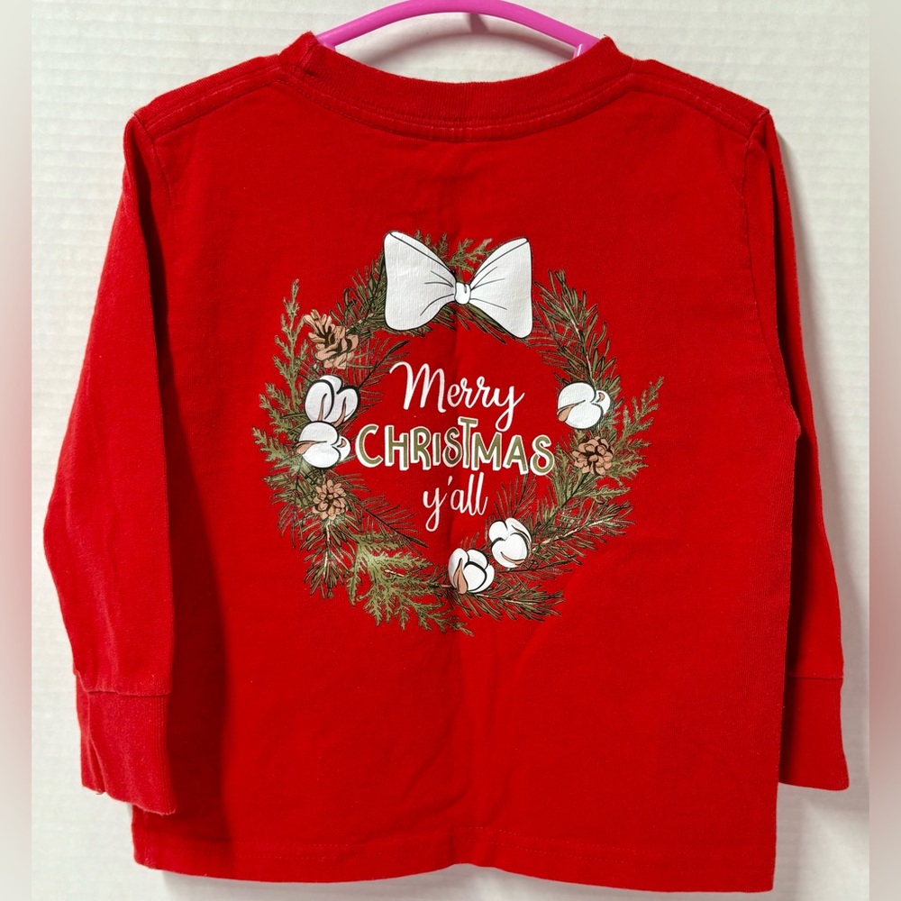 Toddler Girls Long Sleeve Christmas T-Shirt 3T